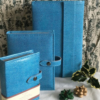 Blue Lizard Necklace, Large and Small Earring Collection